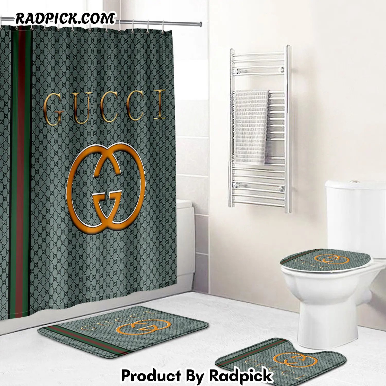 Gucci bath mat sets gray beige full bath mat sets shower curtain  rp387831